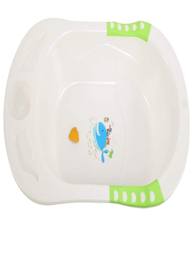 Maanit Baby Anti Slip Big Bath Tub with Anti-Slip Grip and inbuilt Soap Case - Image 1