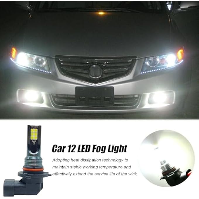 Unity Led Fog Light Bulb  HighBrightness Truck Fog Replacement Bulb  Plug And Play Driving Replacement Lamp Automotive Accessory For Trailer Pickup Sedan - Image 3