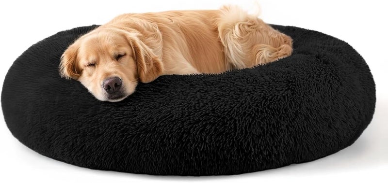 Hoewina Dog Beds Large Sized Dog and Cats, 32in Pet Beds for Large Pet, Washable Indestructible Extra Large Dog Bed (Black) - Image 1