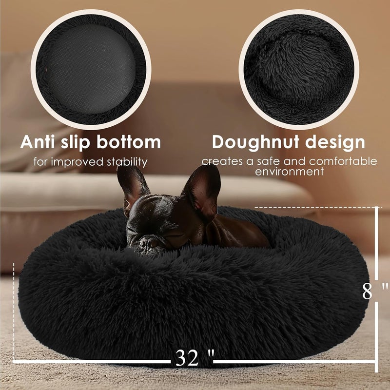 Hoewina Dog Beds Large Sized Dog and Cats, 32in Pet Beds for Large Pet, Washable Indestructible Extra Large Dog Bed (Black) - Image 3