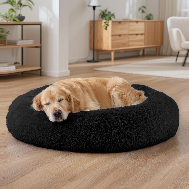Hoewina Dog Beds Large Sized Dog and Cats, 32in Pet Beds for Large Pet, Washable Indestructible Extra Large Dog Bed (Black) - Image 5