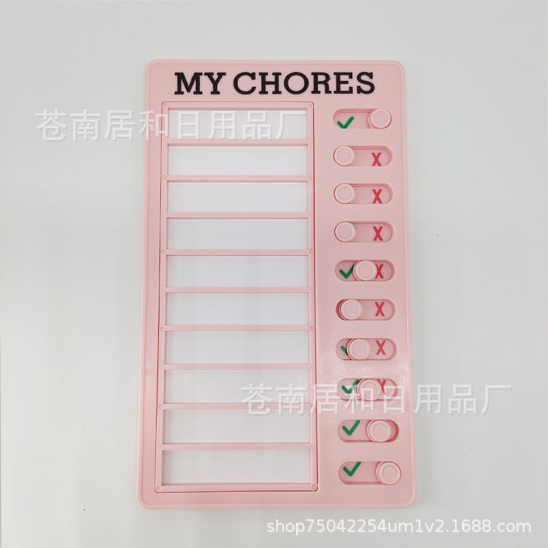 Self-Discipline Clock-In Device Rv Checklist Rv Note Message Checklist Memo Plastic Board - Image 1