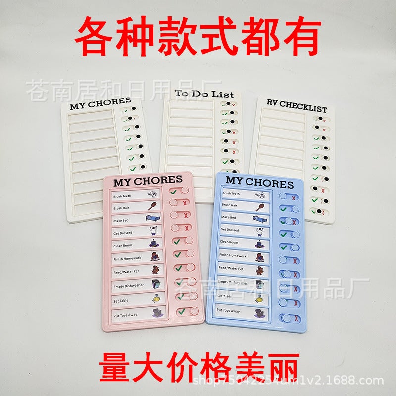 Self-Discipline Clock-In Device Rv Checklist Rv Note Message Checklist Memo Plastic Board - Image 2