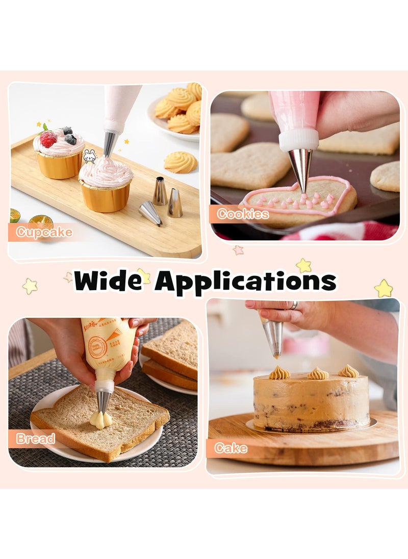 General 100 Disposable Frosting Pastry Bags, Frosting Bags Cakes Cookies Decorating Bags for Frosting and Frosting Thick PE Cream Bags Decorating Mouth Squeeze Cookies Cakes  - Image 2