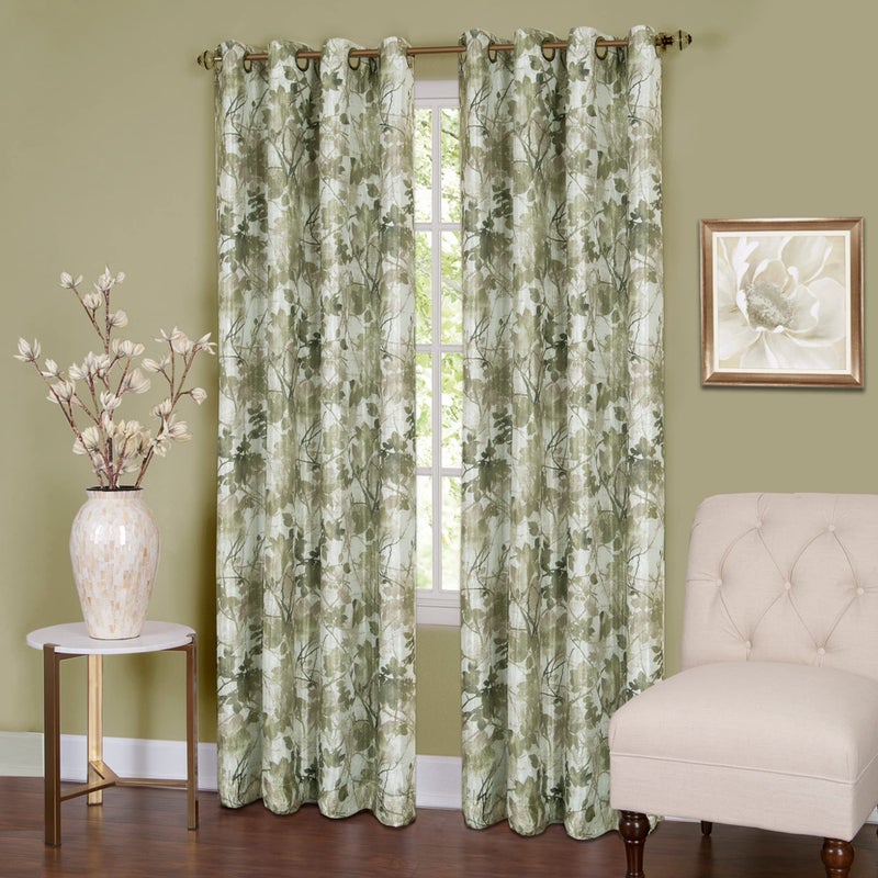 ACHIM Lined Blackout Grommet Window Curtain Panels - 50 Inch Width, 84 Inch Length - Tranquil (Green) - Blackout Soft Polyester Drapes & Dressing for Bedroom Living & Dining Room Home Decor - Image 2