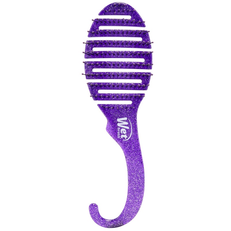 Wet Brush Shower Hair Brush Detangler - Exclusive Ultra-soft IntelliFlex Bristles - Minimizes Pain And Protects Against Split Ends and Breakage - Comb For Women, Men, Wet & Dry Hair - Purple Glitter - Image 1