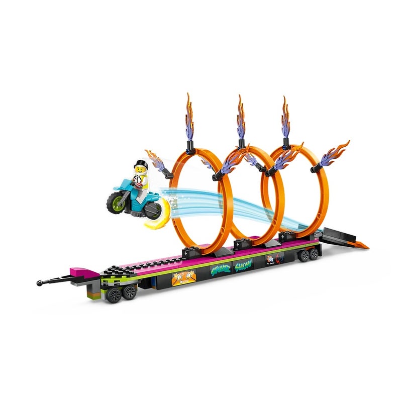 LEGO - City Stunt Truck & Ring of Fire Challenge 479 Pieces - 60357 - Image 4