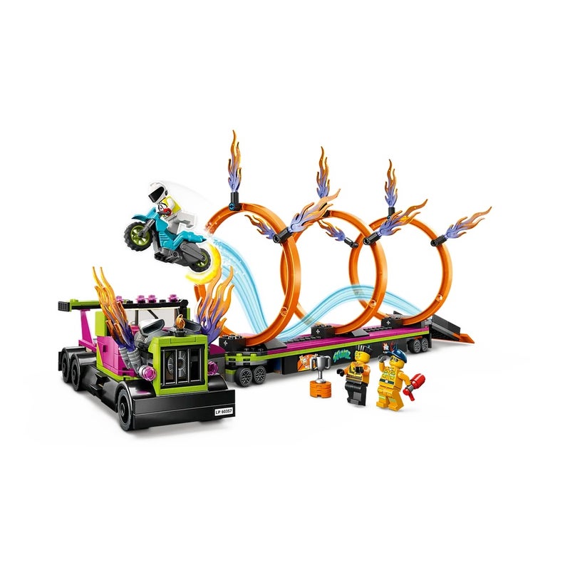 LEGO - City Stunt Truck & Ring of Fire Challenge 479 Pieces - 60357 - Image 3