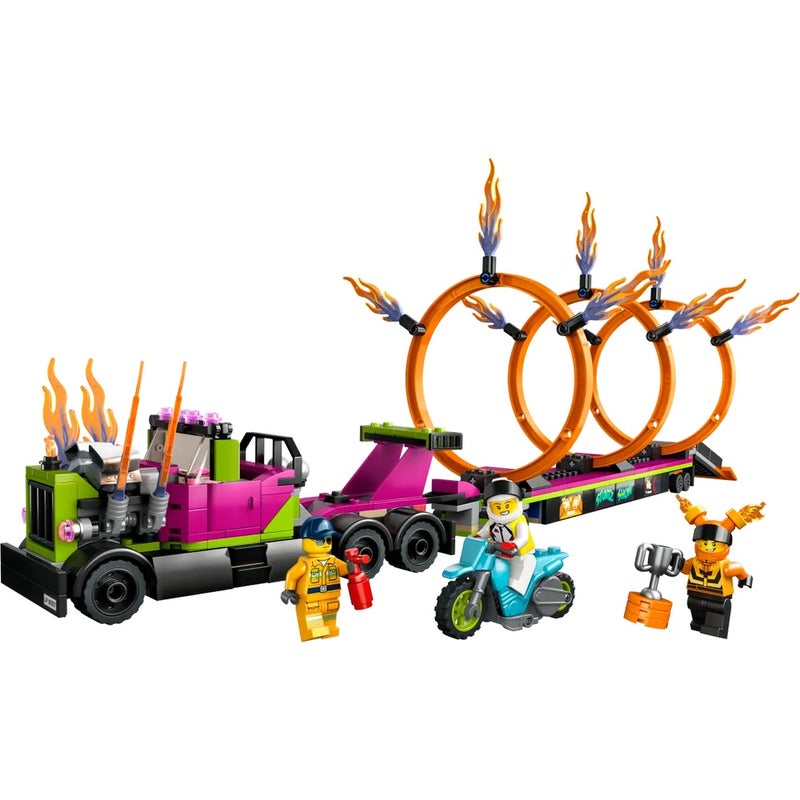 LEGO - City Stunt Truck & Ring of Fire Challenge 479 Pieces - 60357 - Image 2