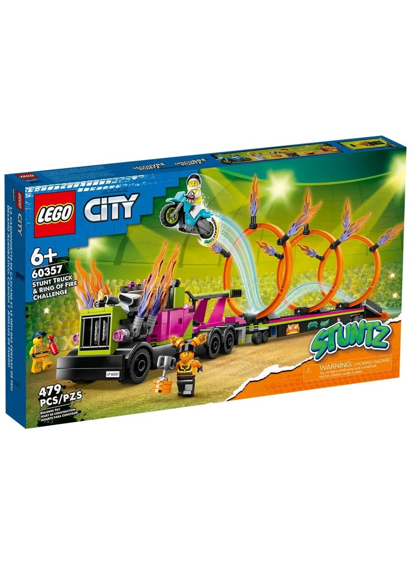 LEGO LEGO - Stunt Truck & Ring of Fire Challenge 479 Pieces - 60357  - Image 1
