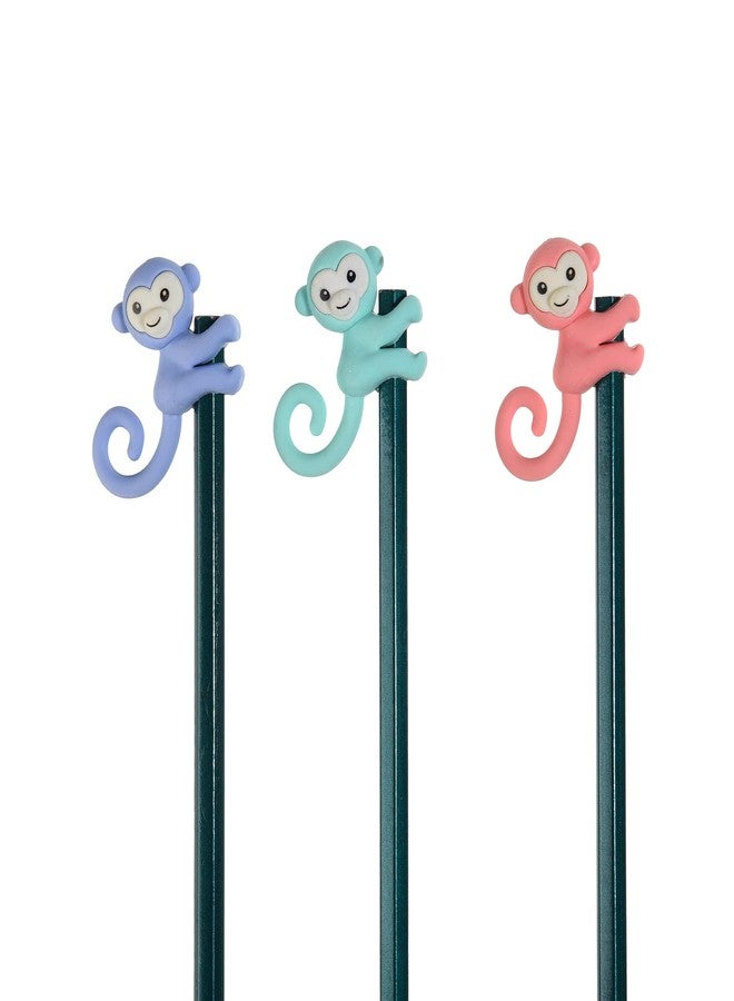 MGTECH 32 قطعة من أغطية ممحاة أقلام الرصاص للأطفال، ممحاة ثلاثية الأبعاد على شكل قرد لطيف. - Image 2