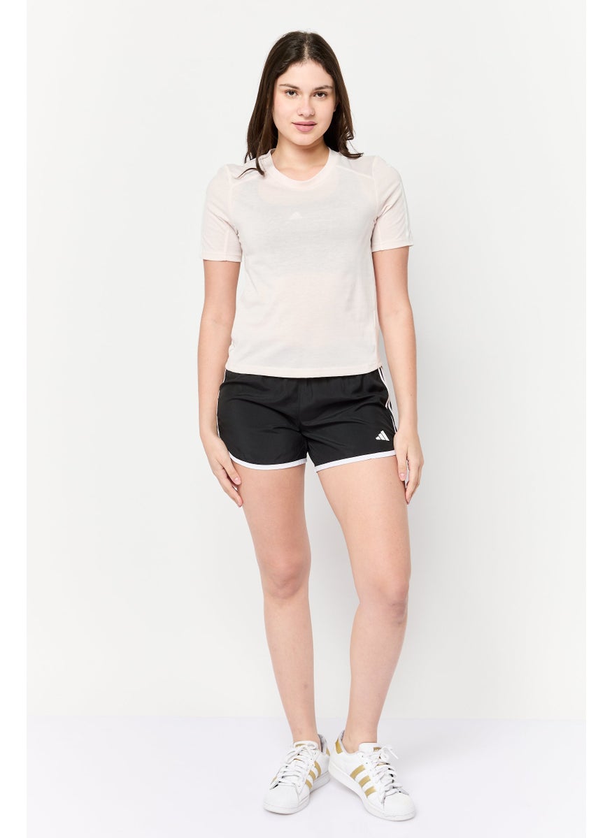 Adidas - Women Slim Fit Short Sleeve Training T-shirts, Peach - Image 1