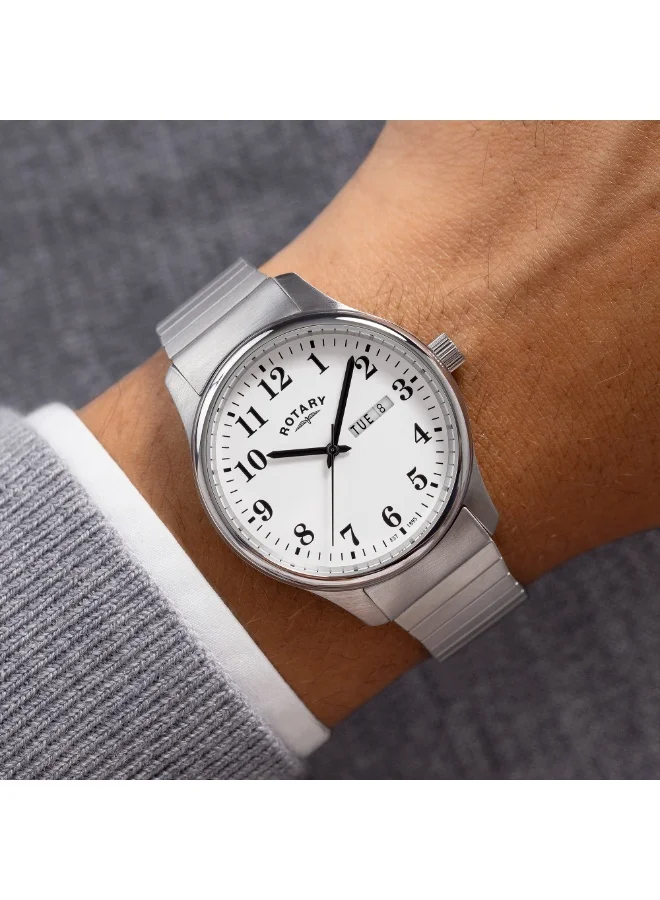 Rotary  Rotary Men's Heritage Altera Stainless Steel Expander Bracelet Watch - RGB10025/01 for Men | Best Price UAE
