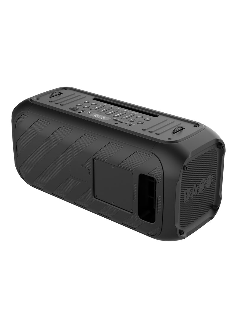 Magic Star AudifyGo BB360 Portable Karaoke Speaker with 2 UHF Wireless Microphones, LED Display, Bass Boost, 60W  - Image 4