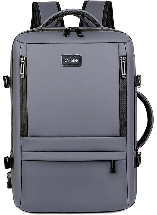 HIKE Expandable Premium Computer Backpack Water Resistant Shoulder Daypack with 360° Degree Opening Compartment and Built in USB Port for Travel/Business/College HKY3730 - Image 3