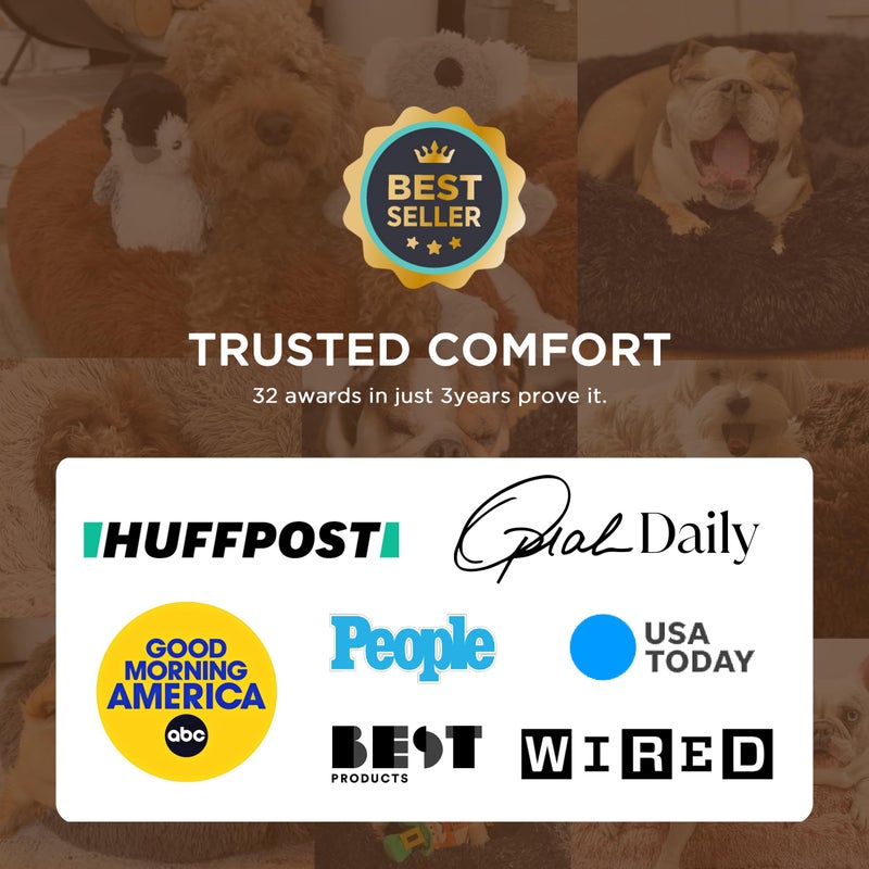 Bedsure Calming Dog Bed for Large Dogs - Donut Washable Large Pet Bed, 36 inches Anti-Slip Round Fluffy Plush Faux Fur Dog Bed, Fits up to 80 lbs Pets, Dark Grey - Image 5