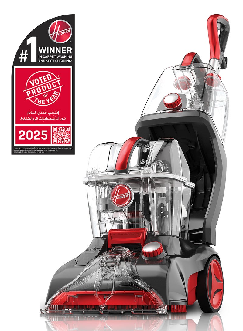 Hoover Power Scrub Elite Carpet Washer, SpinScrub Technology, Quick Dry Performance, Deep Cleaning for Carpets, Black (CWGDH012) 4.7 L 1200 W CWGDH012 Multicolour - Image 1