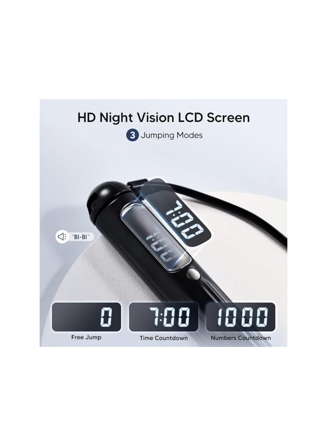 arboleaf Cordless Skipping Ropes for Adults Fitness, Smart Speed Rope with Digital Counter for Men Women Kids, Adjustable Skipping Rope with APP Data Analysis for Exercise Fat burning Workout- Indoor/Outdoor - Image 4