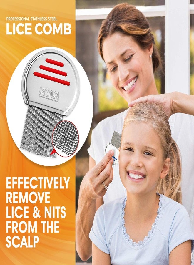 MEDca Lice Comb - (Pack of 3 Head Lice Treatment that's Individually Packaged Professional Stainless Steel Louse and Nit Combs Removes Eggs with Rounded Tips for Comfort - Image 2