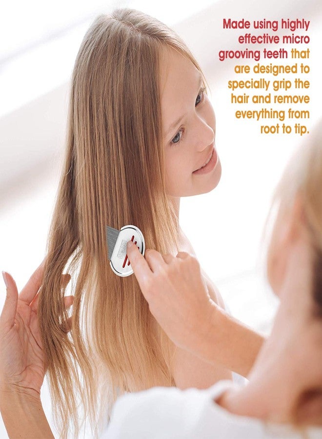 MEDca Lice Comb - (Pack of 3 Head Lice Treatment that's Individually Packaged Professional Stainless Steel Louse and Nit Combs Removes Eggs with Rounded Tips for Comfort - Image 5