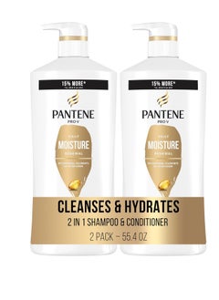 Pantene Pantene Pro-V Nutrients Shampoo and Conditioner Set for Dry, Color-Treated Hair Provides Long-Lasting Nourishment, Hydration, and Softness, Antioxidant-Rich, 2 Count  - Image 1