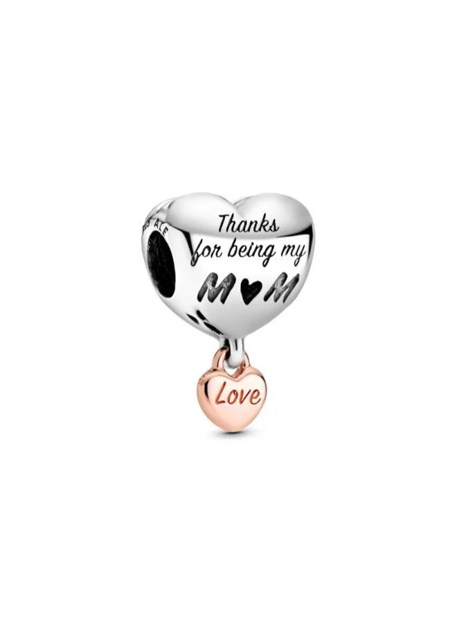 PANDORA Love You Mum Heart Charm