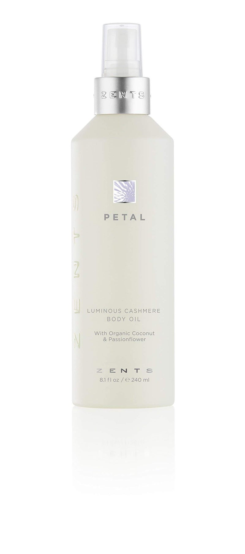 Zents Luminous Cashmere Body Oil Petal Fragrance  Moisturizing Body Oil with Vitamin E  Organic Coconut Oil  Softens  Smooths Skin  8 fl oz