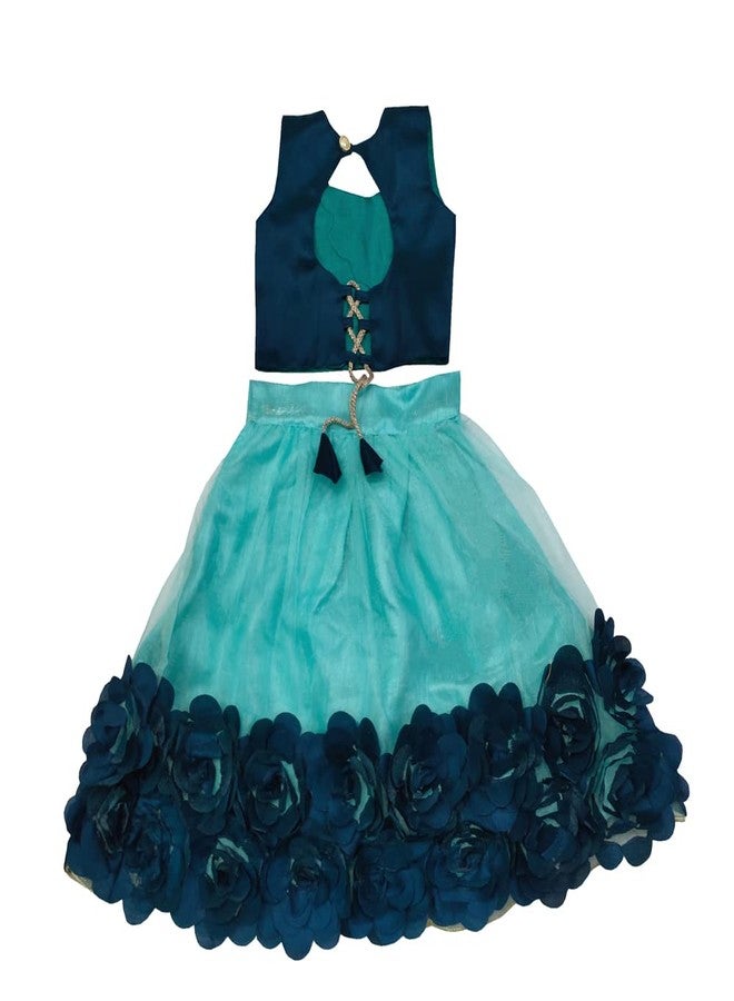 SR CREATION Girl Net Readymade Lehenga choli (4099-sea green KASHYAP (1-2 YEARS)_sea green_18 Months-24 Months) - Image 2