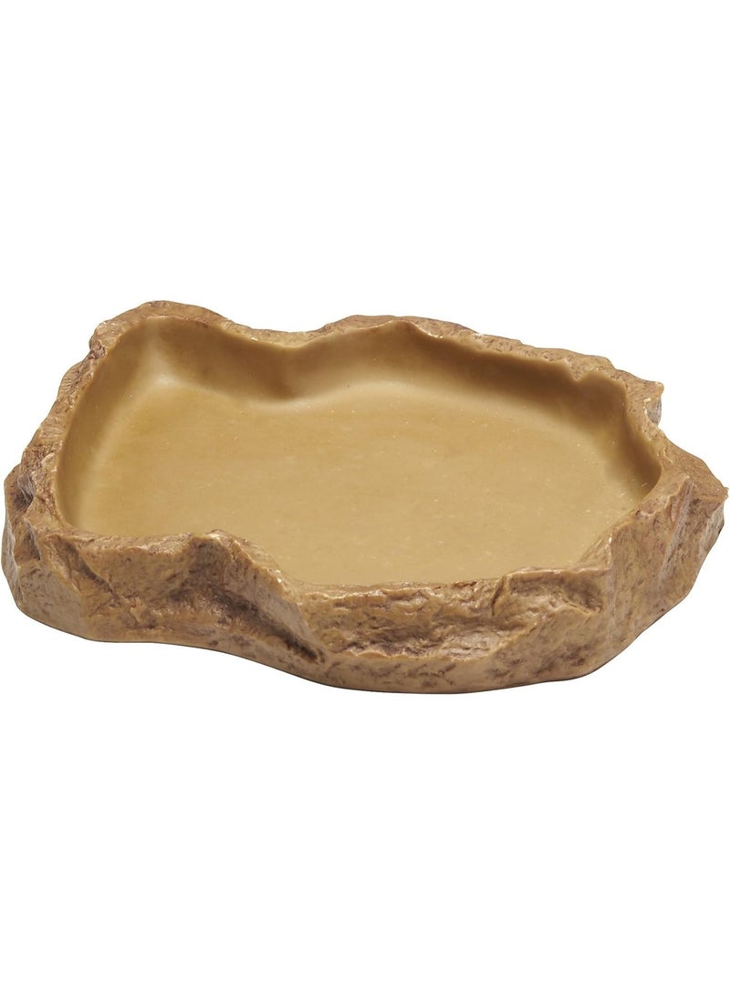 Exo Terra Reptile Feeding Dish â€“ Natural Rock Look Food & Water Bowl for Lizards, Turtles, Snakes & Amphibians â€“ Food-Grade Resin, Non-Porous, Easy Clean, Bacteria Resistant â€“ Extra Large - Image 2
