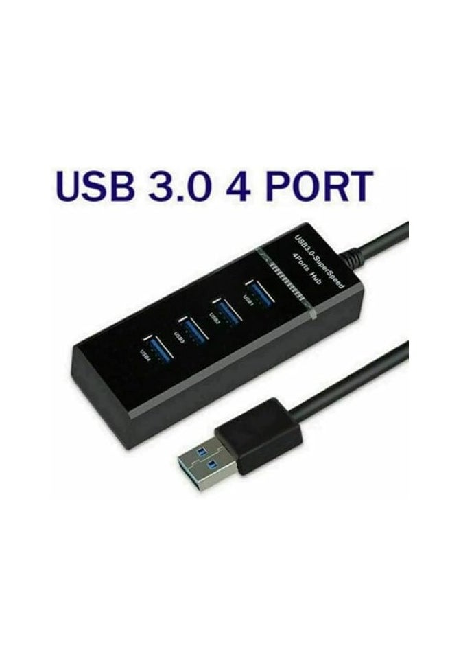 Generic - USB Hub 4-Port USB 3.0 Ultra Slim Data Hub Multi USB Hub Splitter Lead Adapter Cable USB Splitter For Macbook, Mac Mini/Pro, Surface Pro, Notebook Pc, Laptop, USB Flash Drives, And Mobile HDD - Image 1
