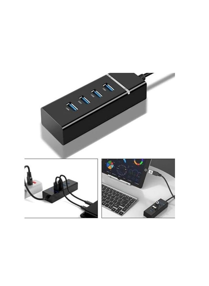 Generic - USB Hub 4-Port USB 3.0 Ultra Slim Data Hub Multi USB Hub Splitter Lead Adapter Cable USB Splitter For Macbook, Mac Mini/Pro, Surface Pro, Notebook Pc, Laptop, USB Flash Drives, And Mobile HDD - Image 1