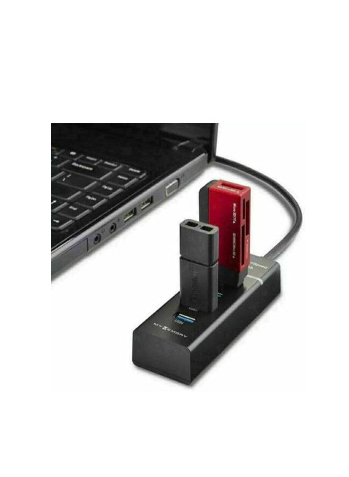 Generic - USB Hub 4-Port USB 3.0 Ultra Slim Data Hub Multi USB Hub Splitter Lead Adapter Cable USB Splitter For Macbook, Mac Mini/Pro, Surface Pro, Notebook Pc, Laptop, USB Flash Drives, And Mobile HDD - Image 1