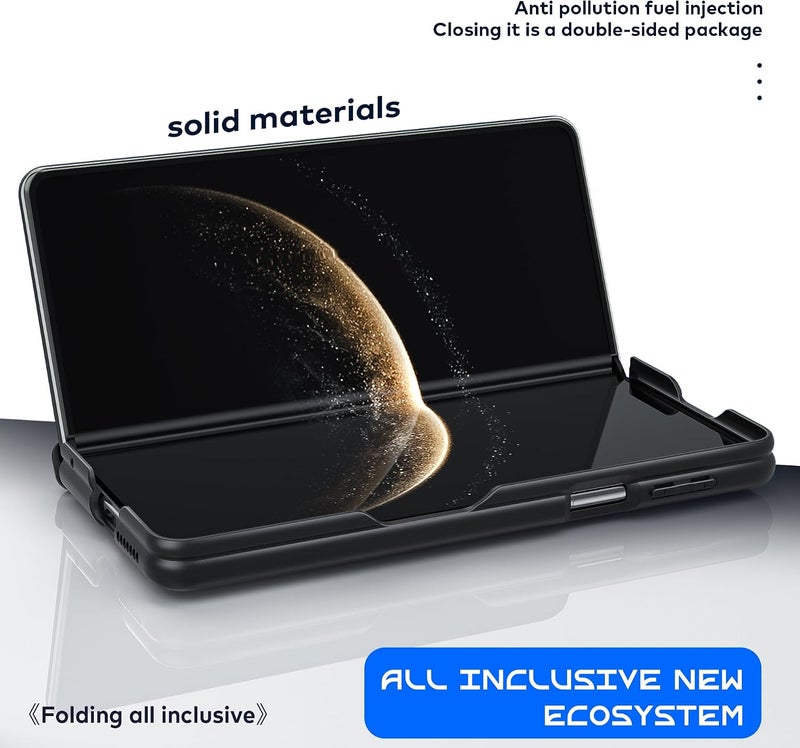 حافظة مغناطيسية لهاتف HUAWEI Mate X7 [متوافقة مع Mag-Safe] نحيفة للغاية مع ظهر نصف شفاف غير لامع غطاء حماية مضاد للصدمات لهاتف HUAWEI Mate X7، ��سود - Image 3