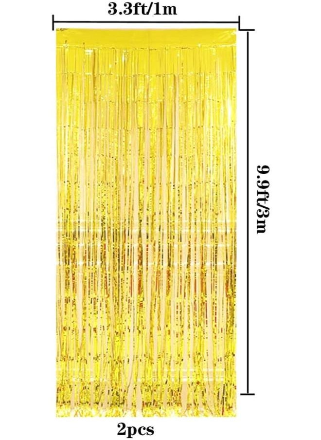 Generic - Sweet 10th Birthday Balloon 10th Birthday Decorations Happy 10th Birthday Party Supplies Gold Tassels Foil Fringe Curtains Photo Backdrop Balloon Gifts for Girls,Boys,Women,Men - Image 1