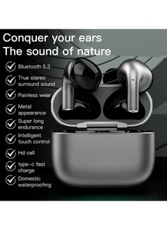 Generic Wiredless Earbuds, Noise Reduction, Adaptive Noise Cancelling to Ears and Environment, HI-FI, LDAC, 3D Audio,Bass dolby,IPX7 Waterproof  100H Battery, Bluetooth 5.3, Metallic  - Image 2