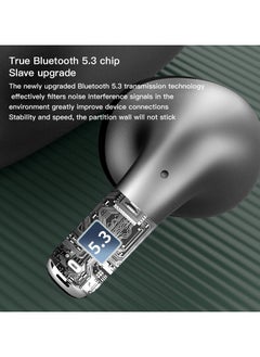 Generic Wiredless Earbuds, Noise Reduction, Adaptive Noise Cancelling to Ears and Environment, HI-FI, LDAC, 3D Audio,Bass dolby,IPX7 Waterproof  100H Battery, Bluetooth 5.3, Metallic  - Image 4
