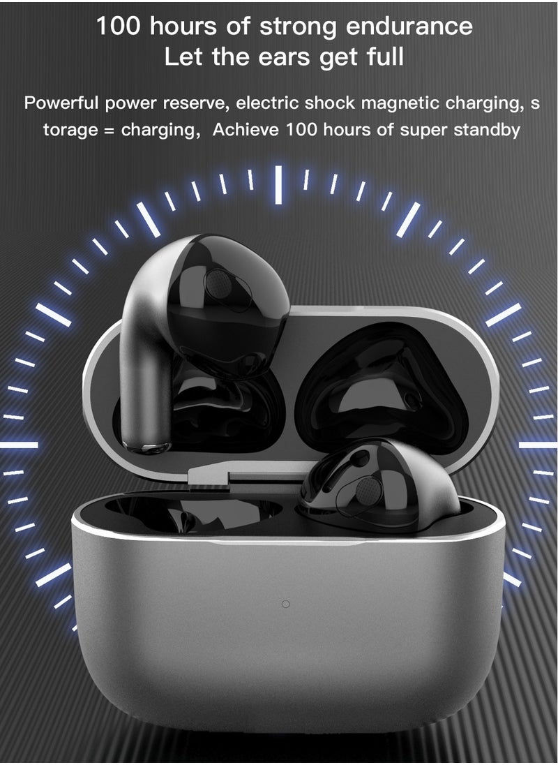 Wiredless Earbuds, Noise Reduction, Adaptive Noise Cancelling to Ears and Environment, HI-FI, LDAC, 3D Audio,Bass dolby,IPX7 Waterproof  100H Battery, Bluetooth 5.3, Metallic