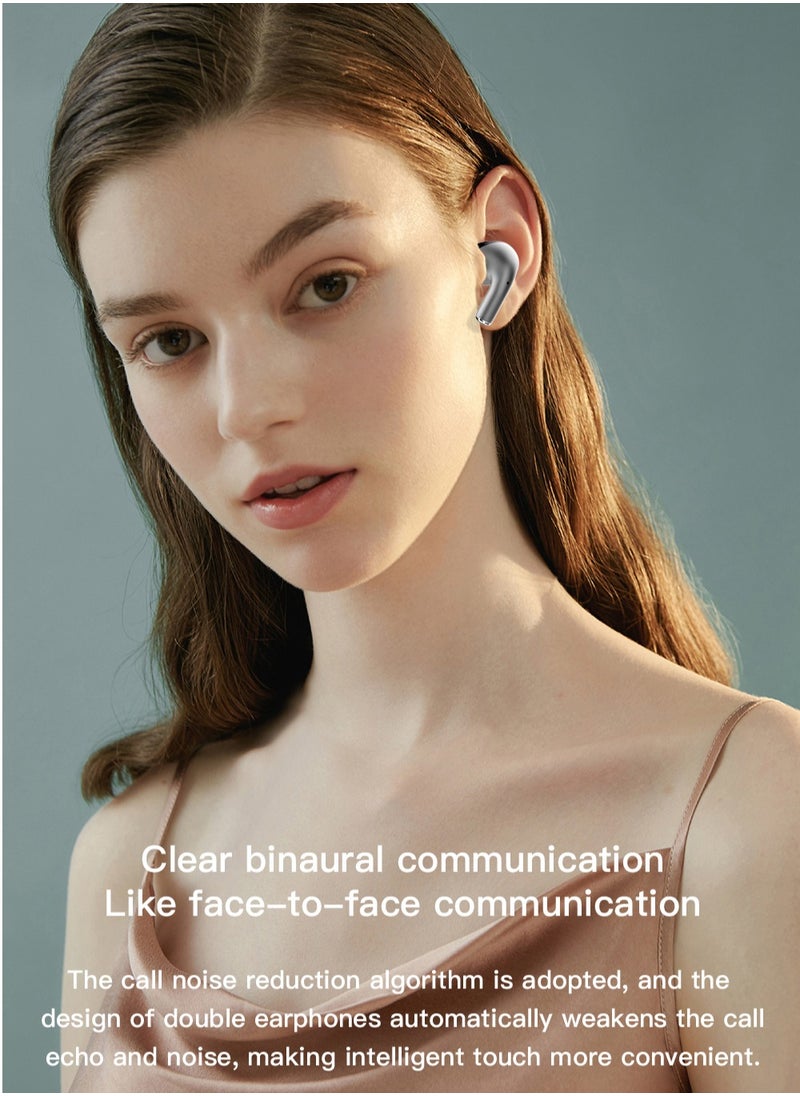 Wiredless Earbuds, Noise Reduction, Adaptive Noise Cancelling to Ears and Environment, HI-FI, LDAC, 3D Audio,Bass dolby,IPX7 Waterproof  100H Battery, Bluetooth 5.3, Metallic