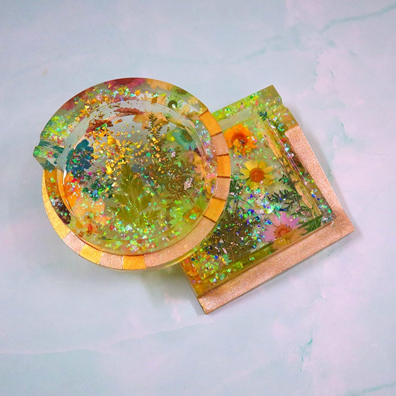 DIY Ashtray Resin Silicone Casting Molds DIY Crystal Epoxy Ashtray Crafts Making Accessories DIY Making Ashtray Art Kits for Adults Beginner - Image 5
