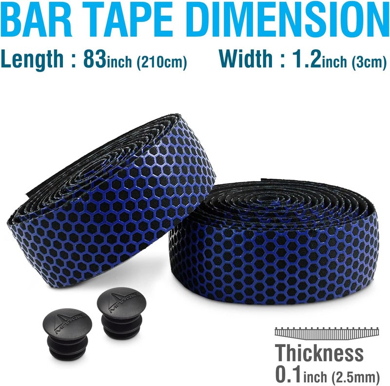 MARQUE Hex Bike Handlebar Tape - Bar Tape for Road Cycling Bicycles, Drop Bar Wraps for Better Grip - 2 Rolls Per Set - Image 3