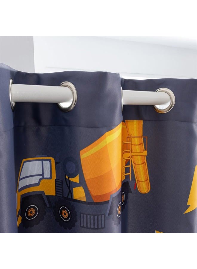 NTBED Construction Cars Blackout Curtains Drapes for Kids Bedroom Play Room 2 Panels Darkening Grommets Window Treatment, 42Wx63L, Grey - Image 4
