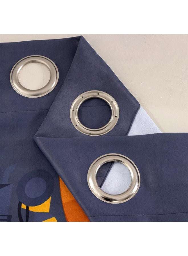 NTBED Construction Cars Blackout Curtains Drapes for Kids Bedroom Play Room 2 Panels Darkening Grommets Window Treatment, 42Wx63L, Grey - Image 5