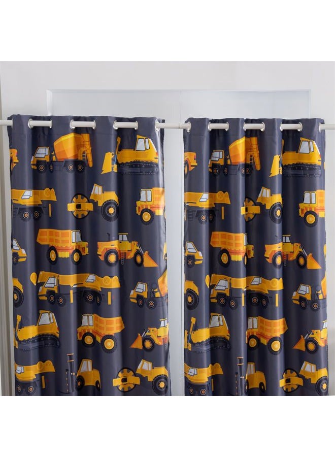 NTBED Construction Cars Blackout Curtains Drapes for Kids Bedroom Play Room 2 Panels Darkening Grommets Window Treatment, 42Wx63L, Grey - Image 3