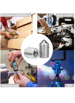 Y&D Stainless Steel Grub Cone Point Hex Socket Screws Set, 260 Pcs Metric Thread Allen Key Cup Screw Set with M3 M4 M5 M6 for Door Handles Faucet Light Fixture  - Image 5