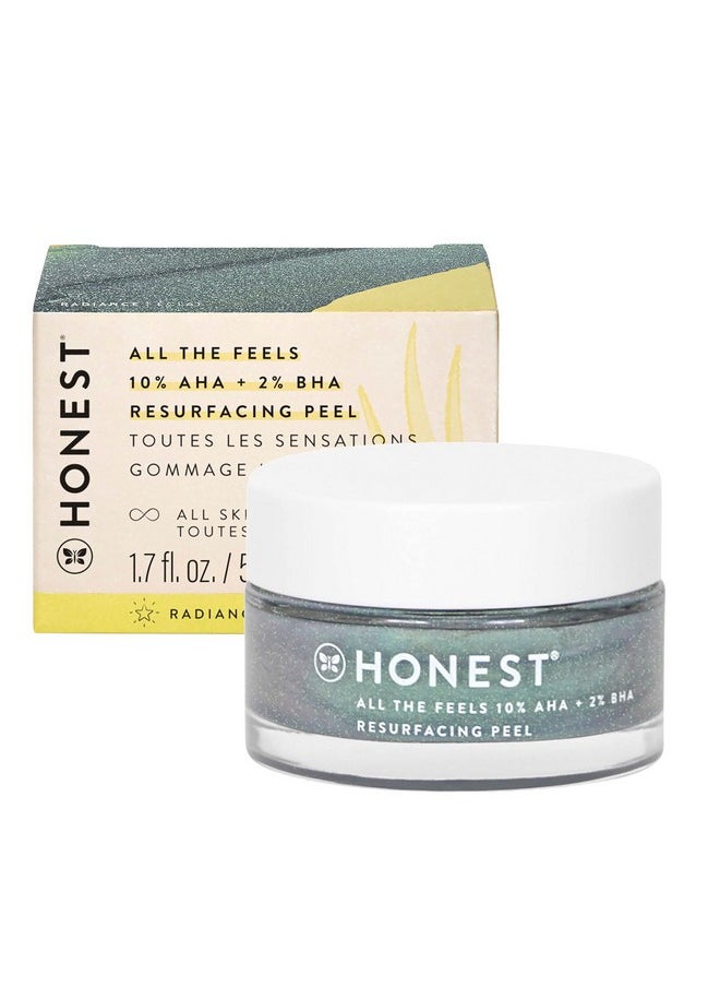 Honest Beauty All The Feels Resurfacing Peel 10% Aha + 2% Bha Deeply Exfoliates + Renews Skin Vegan + Cruelty Free 1.7 Oz  - Image 1