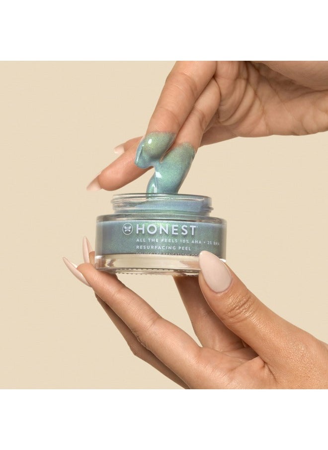 Honest Beauty All The Feels Resurfacing Peel 10% Aha + 2% Bha Deeply Exfoliates + Renews Skin Vegan + Cruelty Free 1.7 Oz  - Image 3
