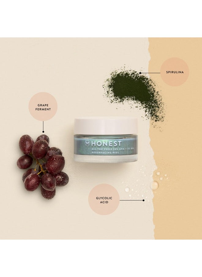 Honest Beauty All The Feels Resurfacing Peel 10% Aha + 2% Bha Deeply Exfoliates + Renews Skin Vegan + Cruelty Free 1.7 Oz  - Image 2