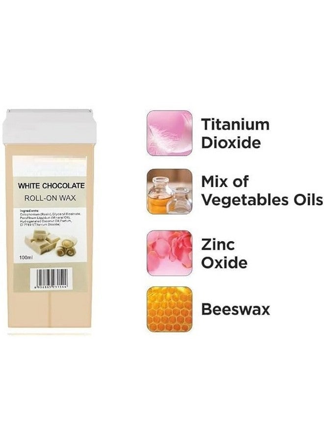 SKINPLUS White Chocolate Roll-On Wax Kit (Pack of 4 Refill Wax) 100 ML - Image 2