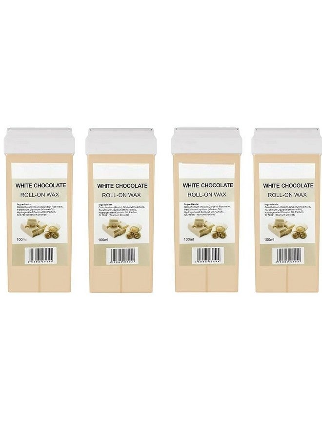 SKINPLUS White Chocolate Roll-On Wax Kit (Pack of 4 Refill Wax) 100 ML - Image 1