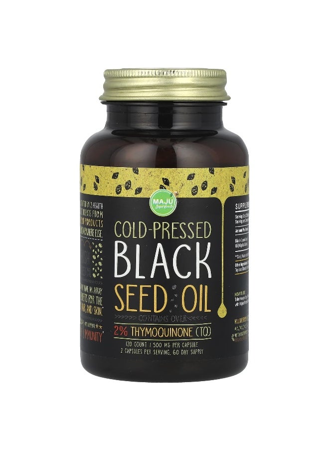 Maju Superfoods Maju Superfoods, Cold-Pressed Black Seed Oil, 1,000 mg, 120 Count (500 mg per Softgel)  - Image 1